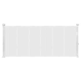 Retractable Baby Gate 34 in Tall Extend to 71 in Wide for Kids or Pets White